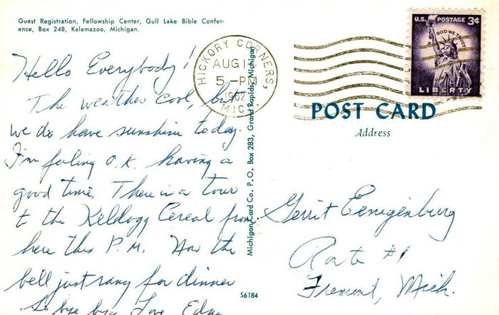 Gull Lake Ministries (Gull Lake Bible Conference) - Vintage Postcard (newer photo)